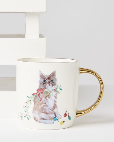Carolyn Donnelly Eclectic Festive Cat Mug